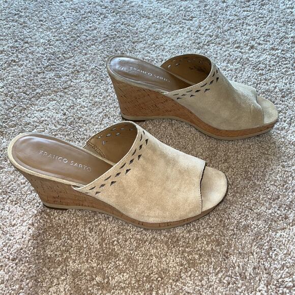 Franco Sarto Cork Wedge Slip-on - Size 10 - Picture 2 of 10